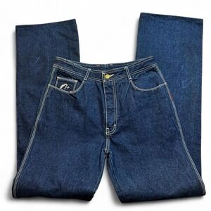 Vtg Jordache Horse Head Dark Blue Jeans fits 30x34 Western High Waisted 80s